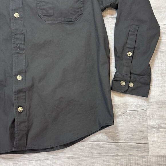 Duluth Trading Co Mens Flex Fire Hose Heavy Canvas Shirt Work Wear Gray Size XL - Picture 3 of 8